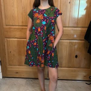 Cousin Earl NWT Multi Color Cactus‎ Print Babydoll Dress size XS